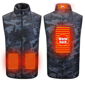 Veste chauffante sans manche 4XL camouflage – très grande taille | VETCHAUD™ - vetement chauffant