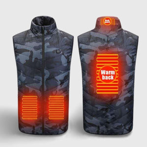 Veste chauffante sans manche 4XL camouflage – très grande taille | VETCHAUD™ - vetement chauffant