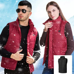 Veste chauffante sans manche femme bordeaux – travail et quotidien | VETCHAUD™ - vetement chauffant