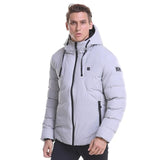 Veste chauffante ski blanche microfibre carbone – chaud sur les pistes | VETCHAUD™ - vetement chauffant