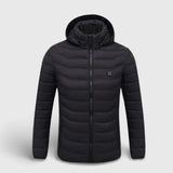 Veste chauffante ski noire 11 zones – ski, randonnée, moto, chasse | VETCHAUD™ - vetement chauffant