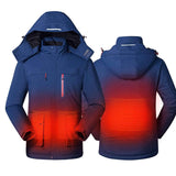 Veste chauffante unisexe bleue – homme et femme au chaud | VETCHAUD™ - vetement chauffant