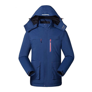 Veste chauffante unisexe bleue – homme et femme au chaud | VETCHAUD™ - vetement chauffant