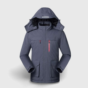 Veste chauffante unisexe grise – homme et femme au chaud | VETCHAUD™ - vetement chauffant