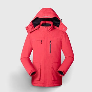 Veste chauffante unisexe rouge – homme et femme au chaud | VETCHAUD™ - vetement chauffant