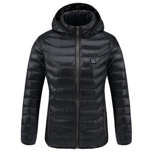 Veste d'hiver chauffante noire – pour ceux qui souffrent vraiment du froid | VETCHAUD™ - vetement chauffant