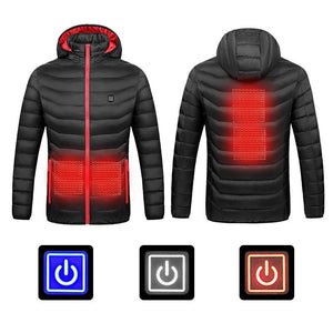 Veste d'hiver chauffante noire – pour ceux qui souffrent vraiment du froid | VETCHAUD™ - vetement chauffant