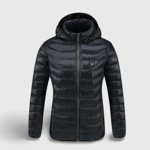 Veste d'hiver chauffante noire – pour ceux qui souffrent vraiment du froid | VETCHAUD™ - vetement chauffant