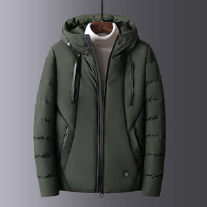 Veste d'hiver homme chauffante fibre de carbone – 45°C | VETCHAUD™ - vetement chauffant