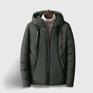 Veste d'hiver homme chauffante fibre de carbone – 45°C | VETCHAUD™ - vetement chauffant